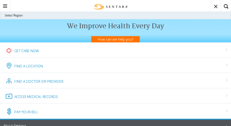 Sentara Health Chart