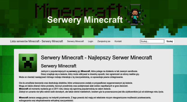 Access Serwerminecraft Com Pl Lista Serwerow Minecraft Serwery Minecraft Home
