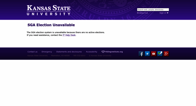 Access Sgaelections K State Edu Login Sign In Kansas State