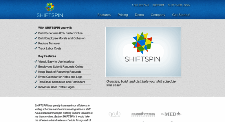 Access shiftspin.com. SHIFTSPIN - Shift Scheduling, People, and ...