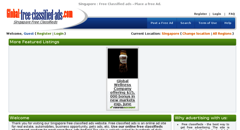 Access Singapore Global Free Classified Ads Com Free Classifieds In Singapore Post Free Classified Ads Online Free Advertising In Singapore