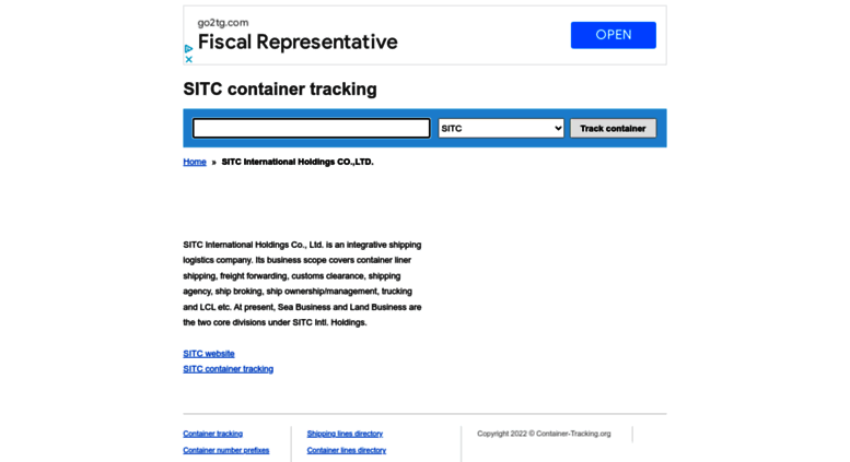 Tracking sitc container SITC Container