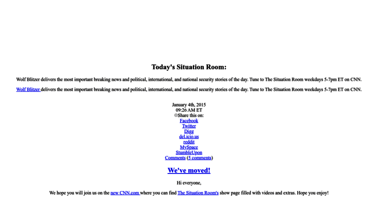 Access Situationroom Blogs Cnn Com The Situation Room With