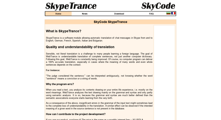 skycode webtrance