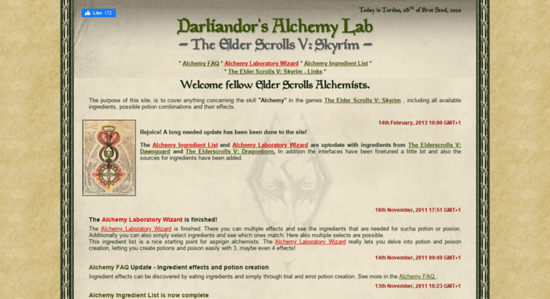 Skyrim Alchemy Chart