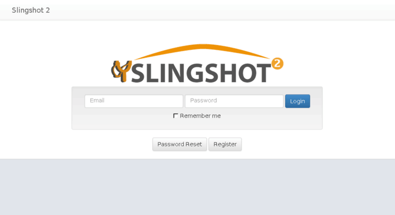 slingshot login page