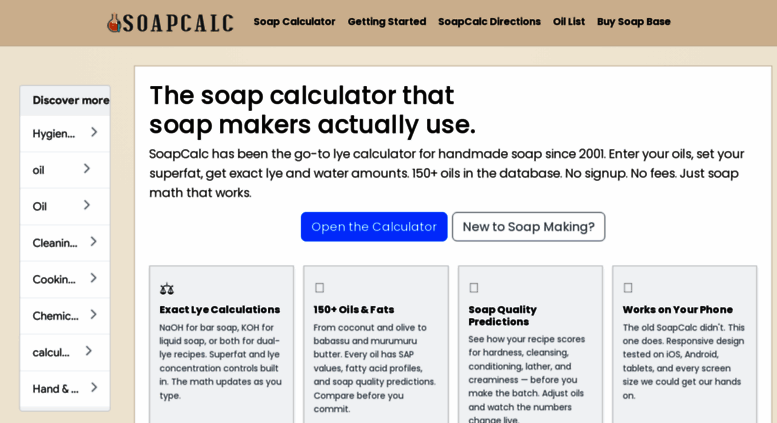 soapcalc net com