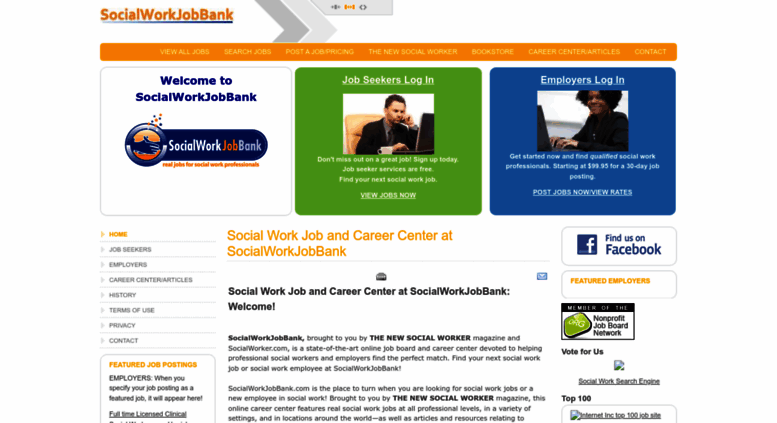 Access Socialworkjobbankcom Social Work Jobs And Careers - 