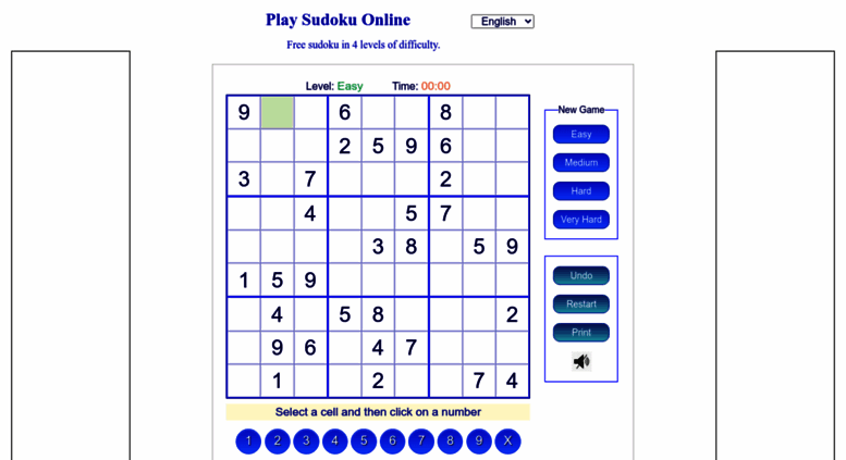 Access Soduko online Sudoku Online