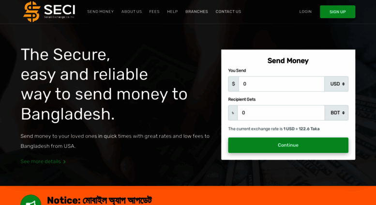 Access Sonaliexchange Send Money To Desh Online Sonaliexchange Screenshot
