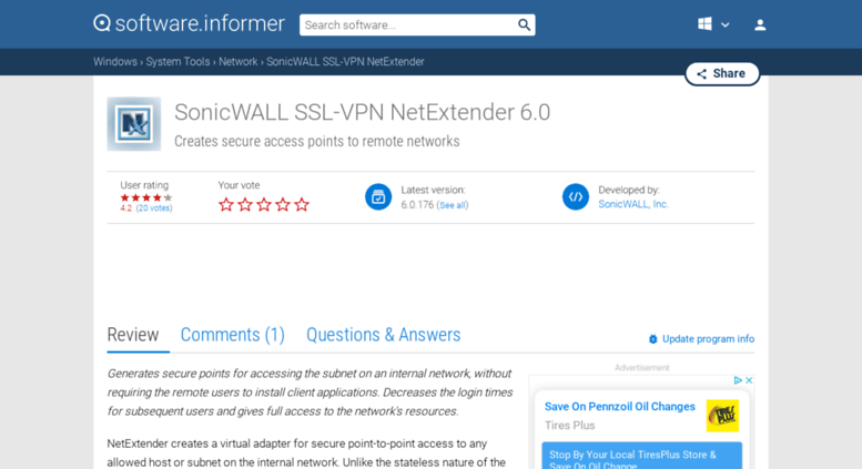 net extender install