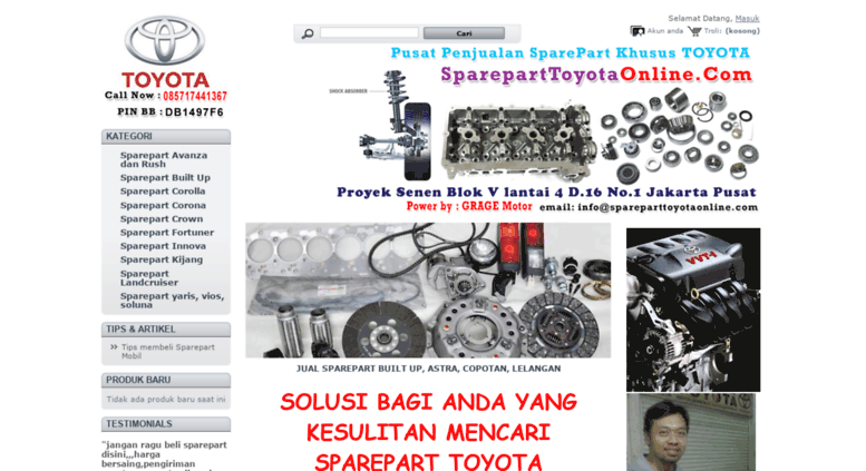  Distributor Spare Part Mobil Toyota  Di Jakarta Webmotor org