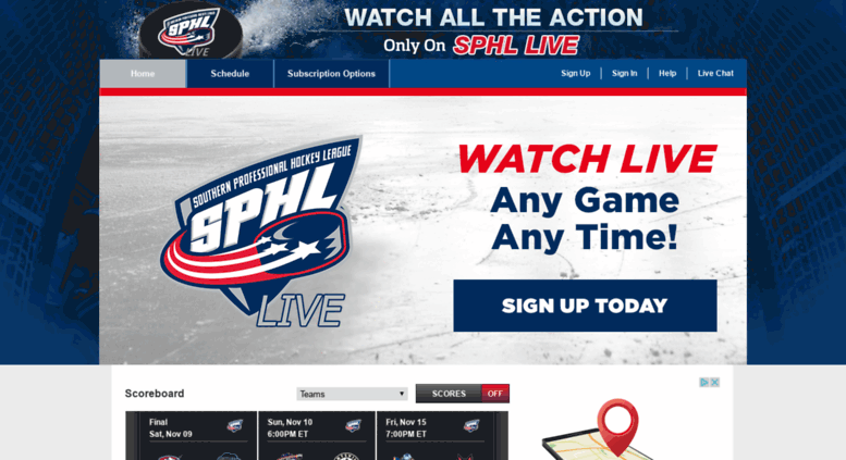 Access sphl.neulion.com. SPHL Live - Watch Southern Professional Hockey