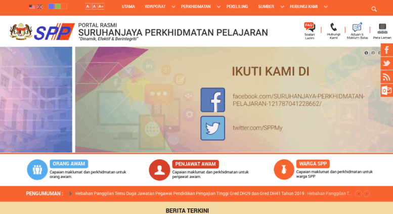 Access Spp Gov My Portal Rasmi Suruhanjaya Perkhidmatan Pelajaran Utama