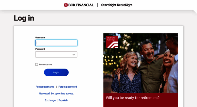 Access Startright bokf Login