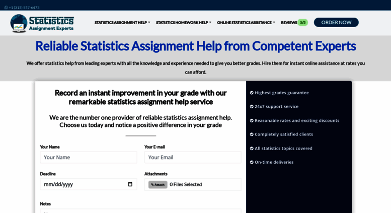 Statistics homework service