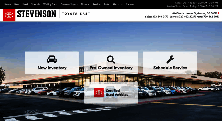 Access stevinson-toyotaeast.calls.net. New & Used Car Dealer in Aurora ...