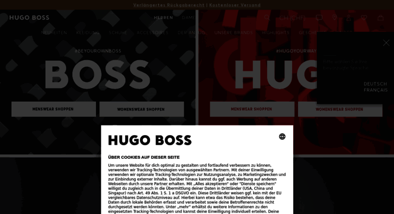 hugo online shop