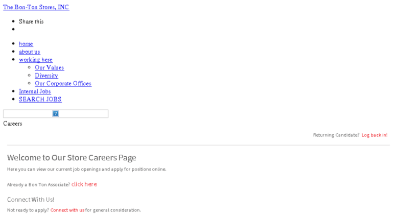 Access Storecareers Bonton Icims Com Bon Ton Careers Welcome