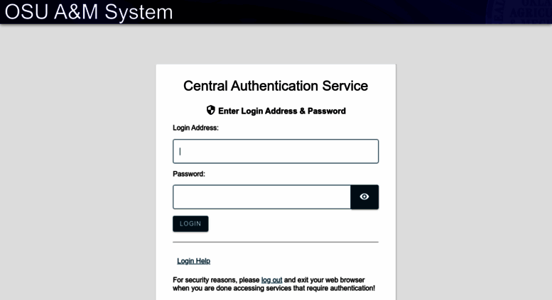 Access Stwcas okstate edu Login CAS Central Authentication Service