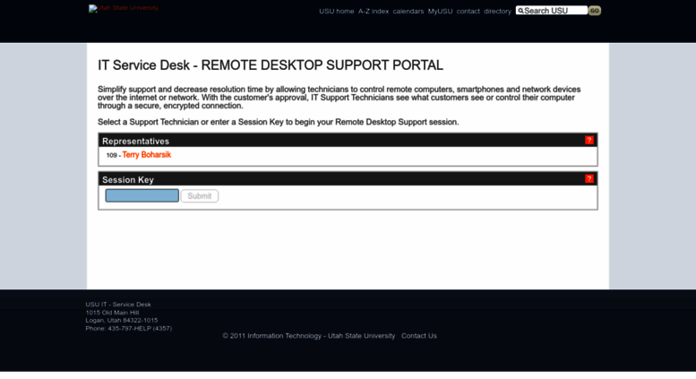 Access Support Usu Edu Usu It Support Portal