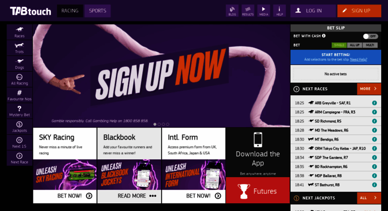 Access tabozbet.com. TABtouch | TAB Online Racing & Sports Betting