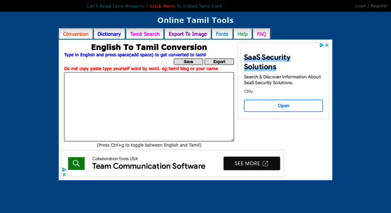 tamil online font converter
