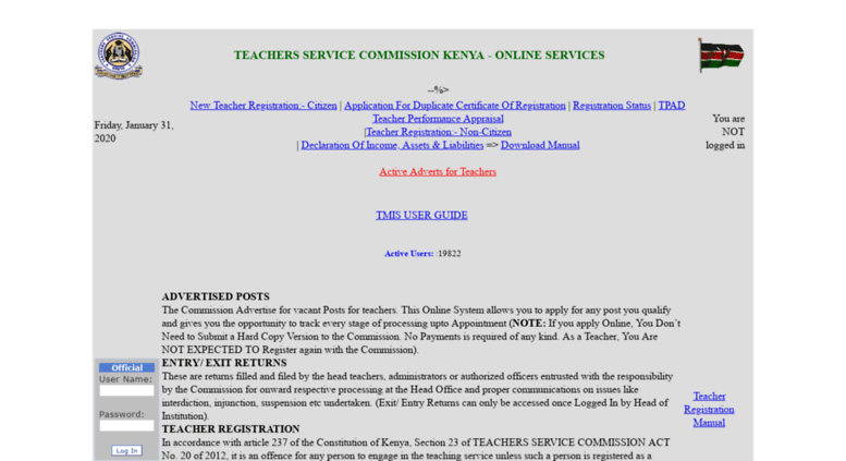 Access Teachersonline go ke TSC ONLINE SYSTEM