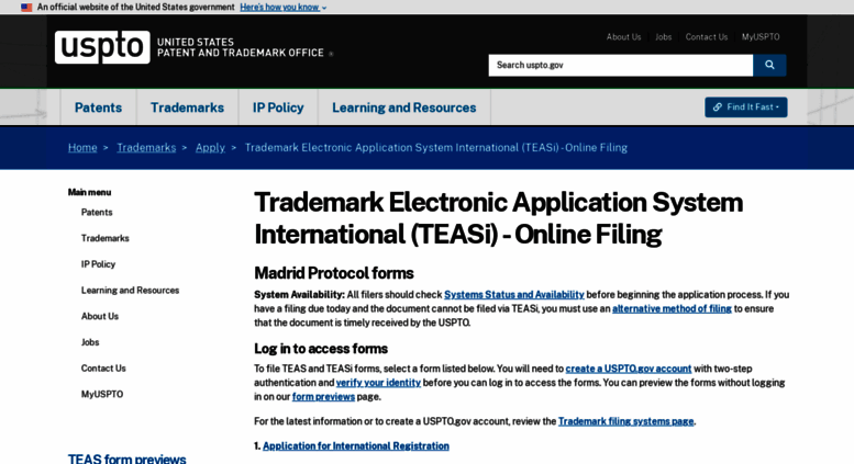 Uspto gov check trademark