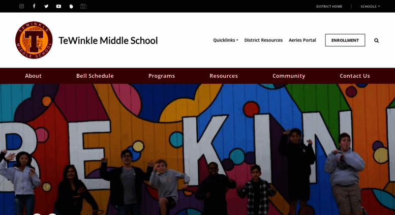 Access tewinkle.nmusd.us. TeWinkle Middle School