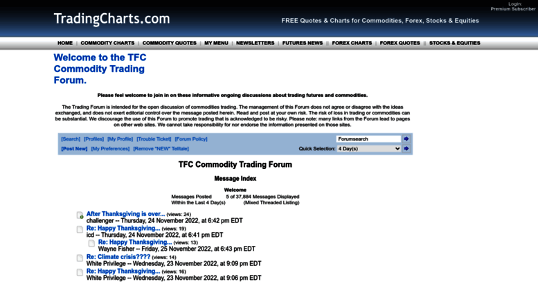 Access tfc-forum.tradingcharts.com. TFC Commodity Trading ...
