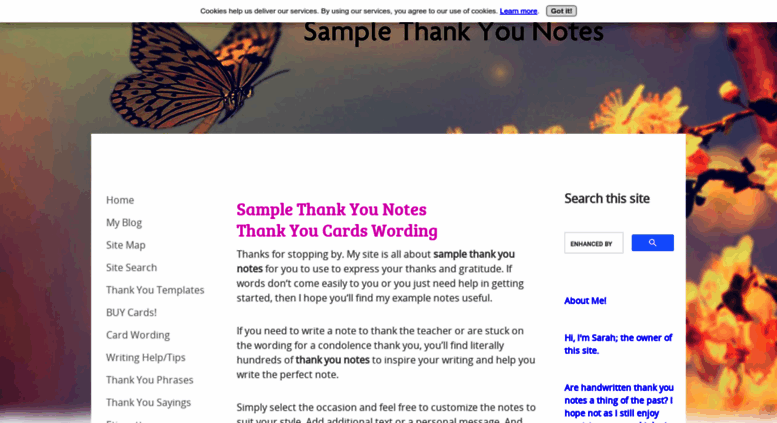access thank you note
