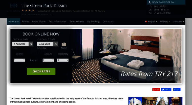 Access The Green Park Taksimhotel Rezcom The Green Park - 