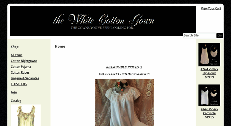 the white cotton gown company