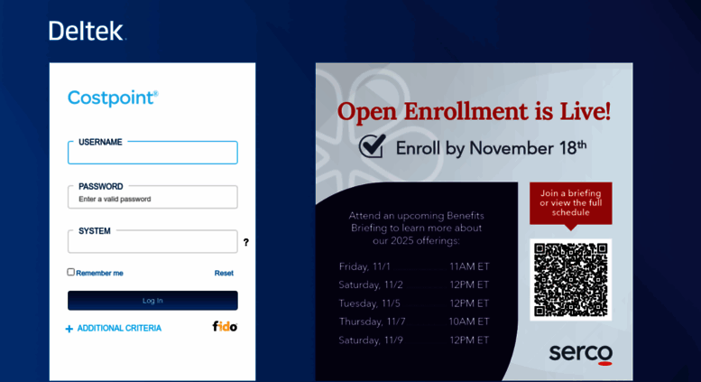 Access Timesheets serco na Deltek Time Expense Login