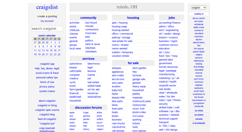 Access Toledo Craigslist Org Craigslist Toledo Oh Jobs
