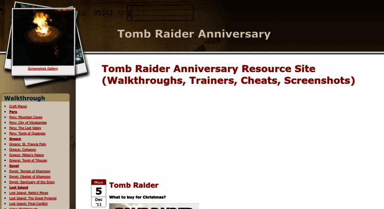 Tomb Raider Anniversary Fly Trainer