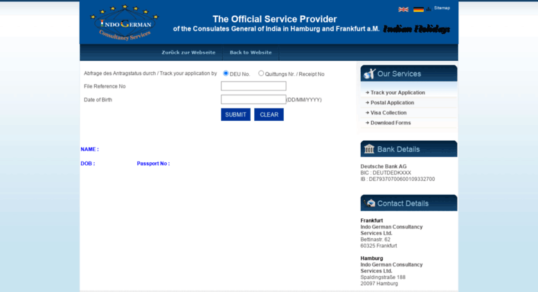 Tracking igcs visa