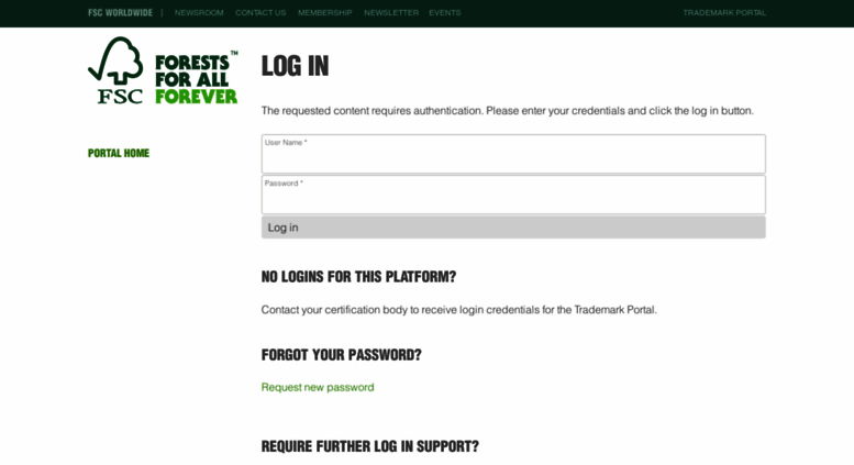 Access trademarkportal fsc FSC Forest Stewardship Council Log In