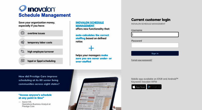 Access Training shifthound ABILITY SMARTFORCE Customer Secure Login