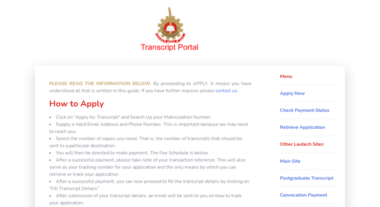 Oou Etranscript Portal : Transcripts – ZMIF