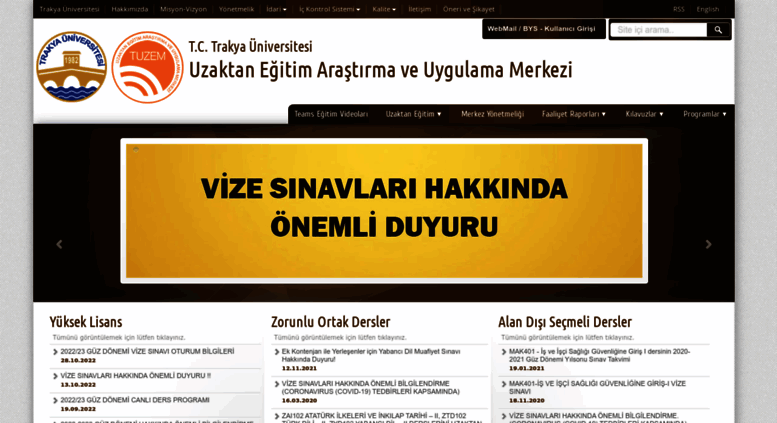 access tuzem trakya edu tr uzaktan egitim arastirma ve uygulama merkezi t c trakya universitesi