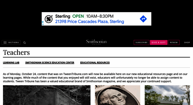 Access Tweentribune Smithsoniantweentribune Articles For Kids Tweentribune Screenshot