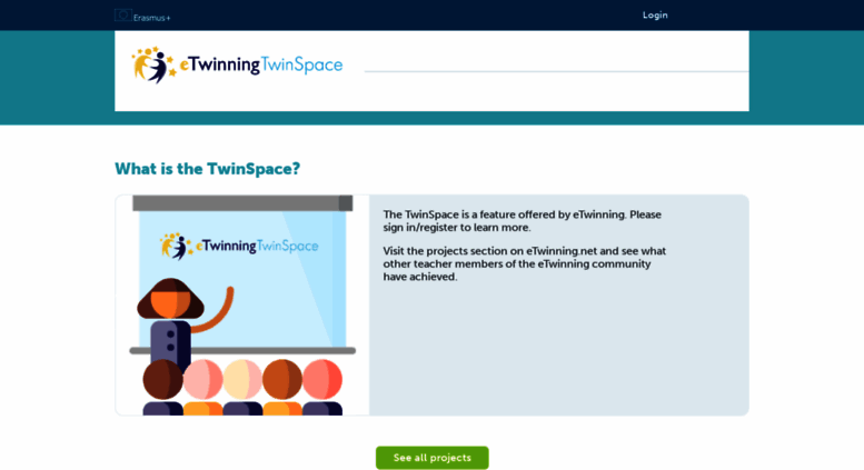 Access twinspace.etwinning.net. Twinspace