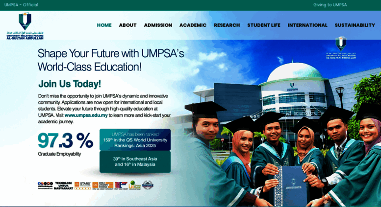 Access Ump Edu My Ump Frontpage Official Portal Universiti Malaysia Pahang Malaysia University Public Universi