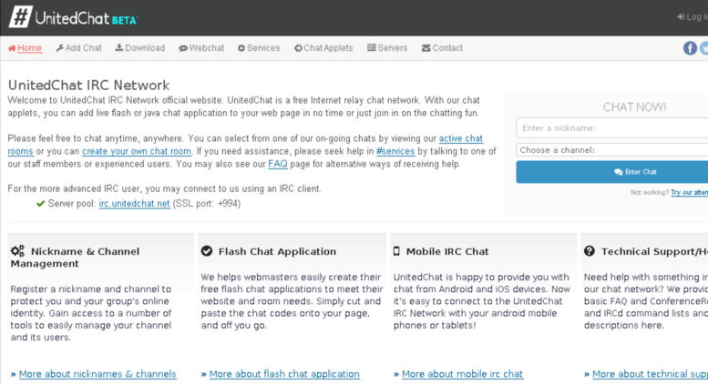 Access Unitedchat Net Unitedchat Irc Network Free Chat