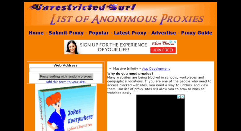 anonymous proxy list