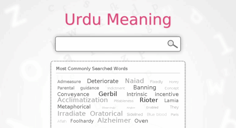 Access Urdumeaning Pk English To Urdu Dictionary Urdumeaning Pk