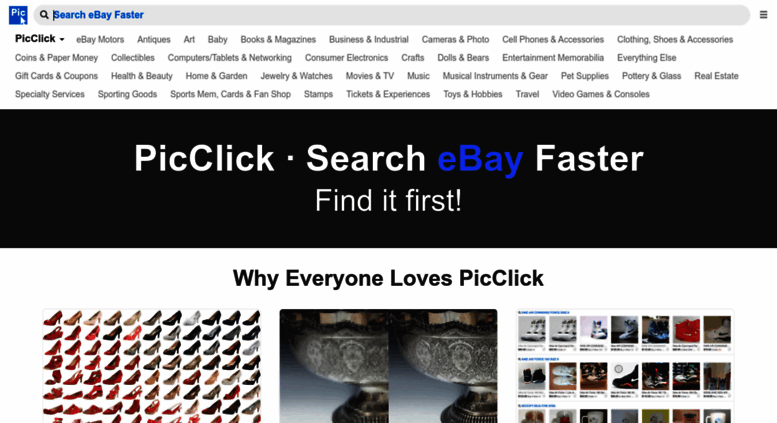 Access Usa.picclick.com. PicClick • Search EBay Faster