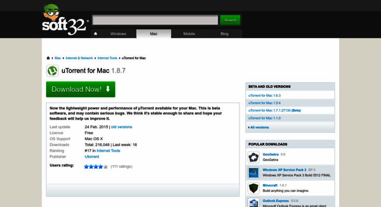 download utorrent for mac os x How to stop utorrent from opening at startup with mac os x.